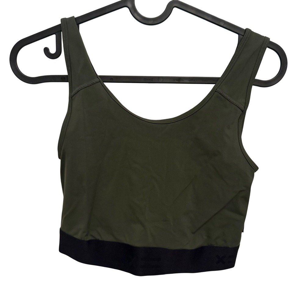 Tomboy X Sports Bra Olive Green XS Athletic Performance Support Comfort